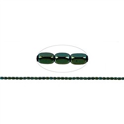 144210206627 Strand cuboid rounded, hematin blue-green (dyed), 05 x 03mm | Marco Schreier