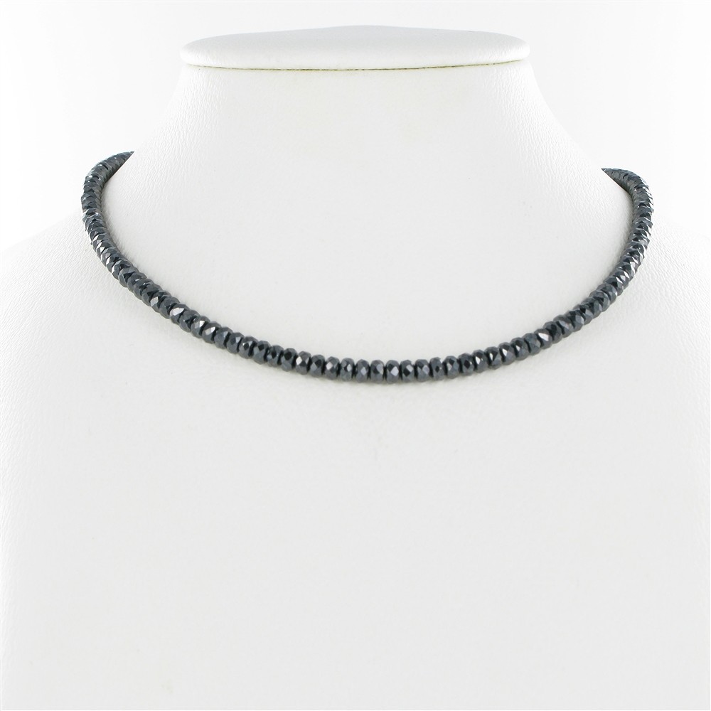 Rang de colliers, hématite, facettes, 04mm (39cm) | Marco Schreier