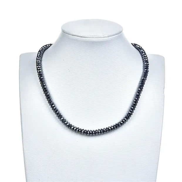 Rang de colliers Boutons, hématite, à facettes, 06mm | Marco Schreier