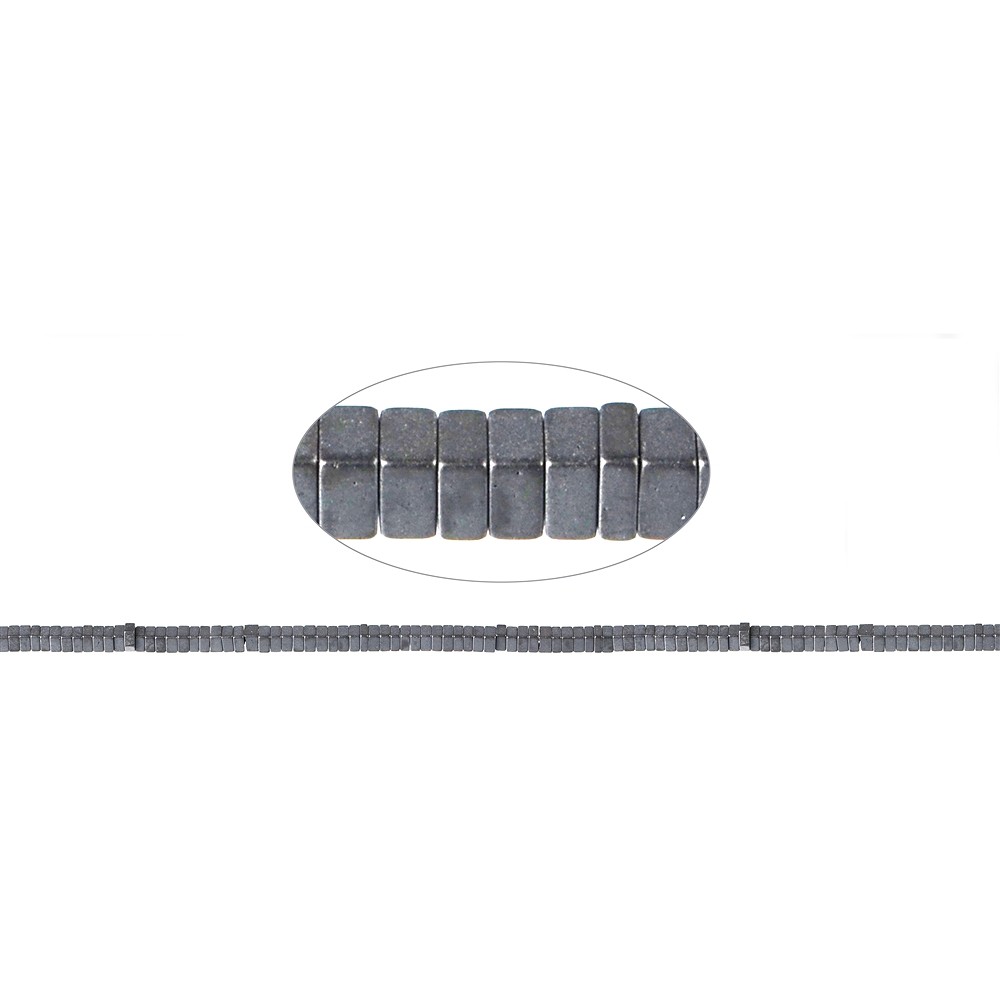 Rang de collier, hématite argent mat (teintée), 01x 02 x 02mm | Marco Schreier