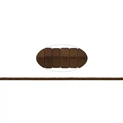 144210306514 Strand cuboid, hematin brown (dyed) matt, 01 x 02 x 02mm | Marco Schreier