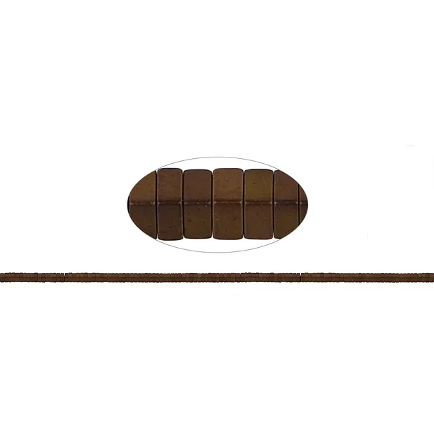 Strand cuboid, hematin brown (dyed) matt, 01 x 02 x 02mm | Marco Schreier