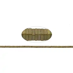 144210306515 Strand cuboid, hematin gold (dyed) matt, 01 x 01 x 02mm | Marco Schreier