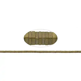 Strang Quader, Hämatin gold (gef.) matt, 01 x 01 x 02mm | Marco Schreier