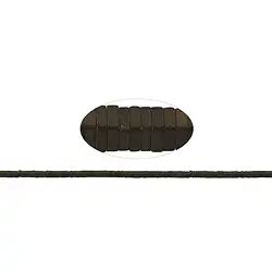 144210306516 Strand cuboid, hematin coffee (dyed) matt, 01 x 02 x 02mm | Marco Schreier