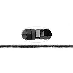 144210306520 Strand cuboid, hematin, 01 x 01 x 02mm | Schreier gems, healing stones & jewelry