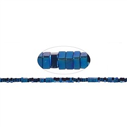 144210306522 Strand cuboid, hematin blue (dyed), 01 x 02 x 02mm | Marco Schreier