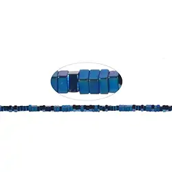 144210306522 Strand cuboid, hematin blue (dyed), 01 x 02 x 02mm | Marco Schreier