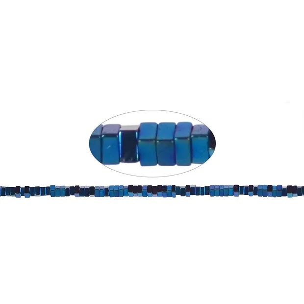 Strand cuboid, hematin blue (dyed), 01 x 02 x 02mm | Marco Schreier