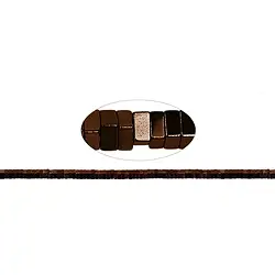 144210306524 Strand cuboid, hematin brown (dyed), 01 x 02 x 02mm | Marco Schreier