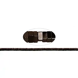 144210306526 Strand cuboid, hematin coffee (dyed), 01 x 02 x 02mm | Marco Schreier
