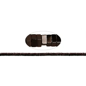 Rang de colliers, hématite coffee (teintée), 01 x 02 x 02mm | Marco Schreier