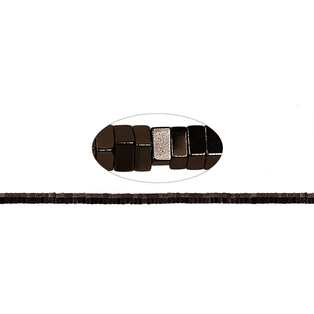 Rang de colliers, hématite coffee (teintée), 01 x 02 x 02mm | Marco Schreier