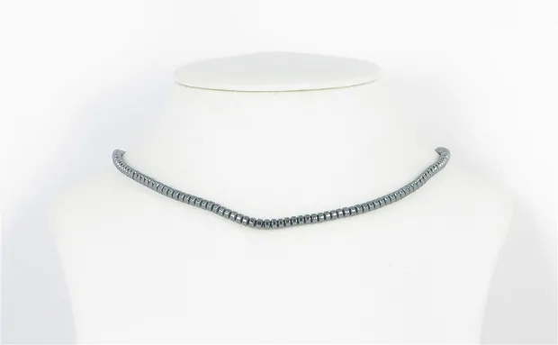 Botón de hebra, hematina, 03mm | piedras preciosas, piedras curativas y joyería
