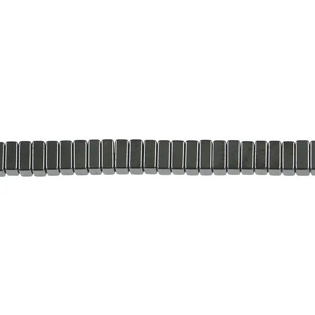 Strand square, hematin, 04 x 04 x 02mm | Schreier gems, healing stones & jewelry