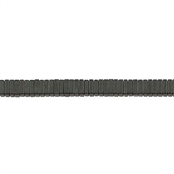 144210318310 Strand square, hematin matt, 03 x 03mm | Schreier gems, healing stones & jewelry