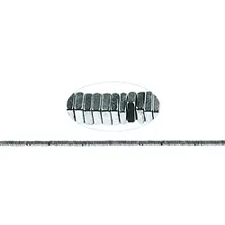 144210318330 Strang Quadrat, Hämatin silber (gef.), 03 x 03mm | Marco Schreier