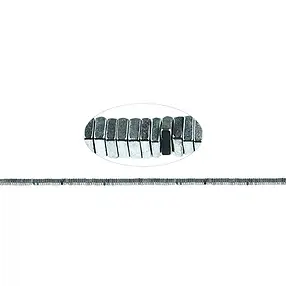 Strand square, hematin silver (dyed), 03 x 03mm | gems, healing stones & jewelry