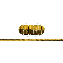 144210318340 Strang Quadrat, Hämatin gold (gef.), 03 x 03mm | Marco Schreier