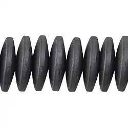 144210320210 Strand of button, matt hematin, 03 x 12mm | wholesaler gems & healing stones