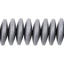 144210320211 Strang Button, Hämatin silber (gef.) matt, 03 x 12mm | Marco Schreier