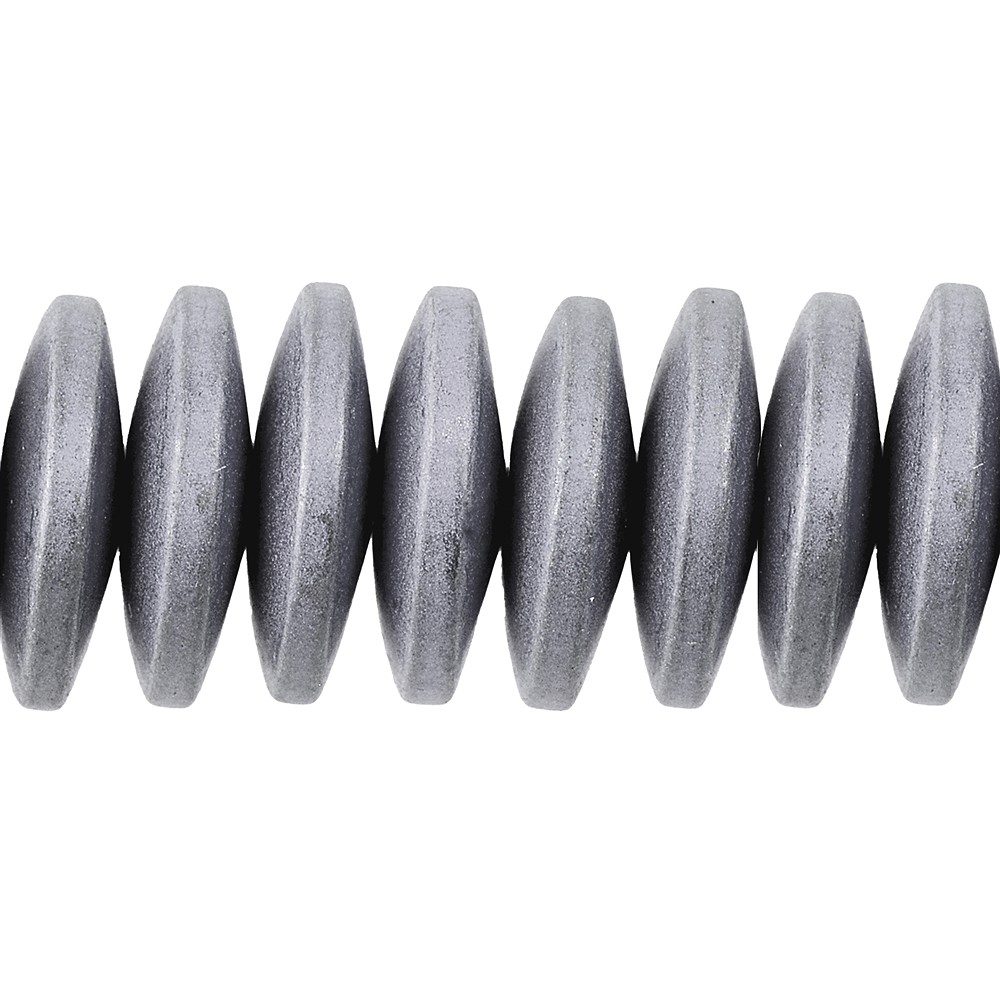 Bottone a filo, argento ematinato (colorato) opaco, 03 x 12 mm | Marco Schreier