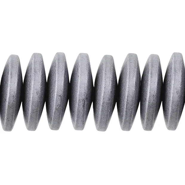 Strand button, hematin silver (dyed) matt, 03 x 12mm | Marco Schreier