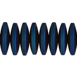 144210320212 Rang de collier Boutons, h&#xE9;matite bleue (teint&#xE9;e), mat, 03 x 12mm | Marco Schreier