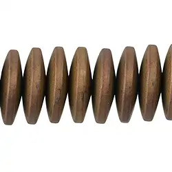 144210320214 Strang Button, Hämatin braun (gef.) matt, 03 x 12mm | Marco Schreier
