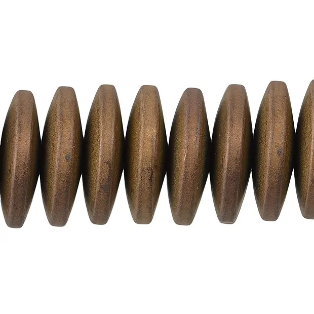 Rang de collier Boutons, hématite brune (teintée) mate, 03 x 12mm | Marco Schreier