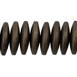 144210320216 Strang Button, Hämatin coffee (gef.) matt, 03 x 12mm | Marco Schreier