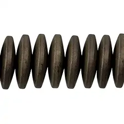 144210320216 Strang Button, Hämatin coffee (gef.) matt, 03 x 12mm | Marco Schreier