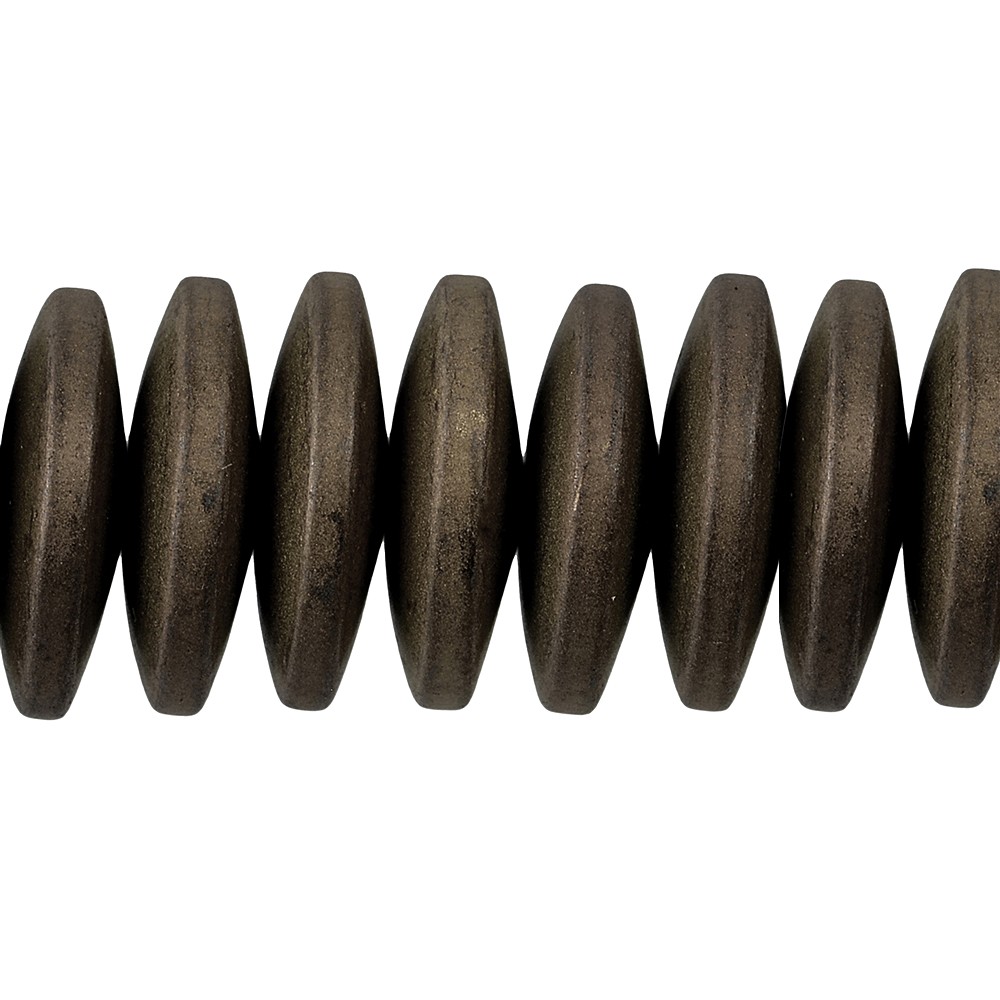 Bottone a filo, ematino caffè (colorato) opaco, 03 x 12 mm | Marco Schreier