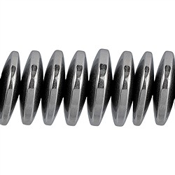 144210320221 Rang de colliers Boutons, hématite argentée (teintée), 03 x 12mm | Marco Schreier