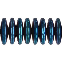 144210320222 Strang Button, Hämatin blau (gef.), 03 x 12mm | Edelsteine, Heilsteine & Schmuck