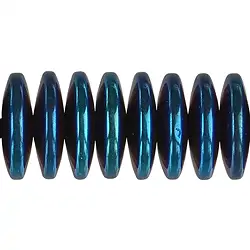 144210320222 Strand button, hematin blue (dyed), 03 x 12mm | wholesaler gems & healing stones