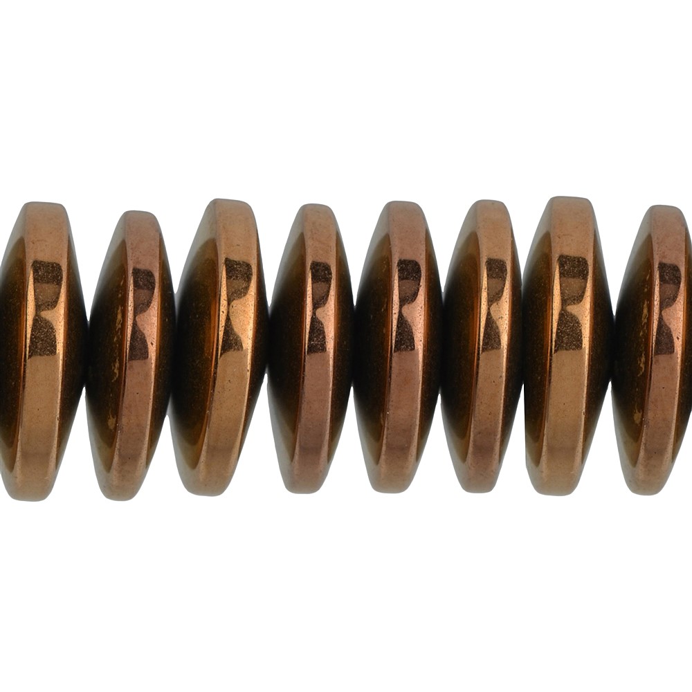 Strand button, hematin brown (dyed), 03 x 12mm | gems, healing stones & jewelry