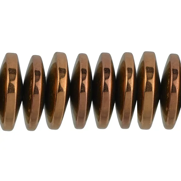 Rang de colliers Boutons, hématite brune (teintée), 03 x 12mm | Marco Schreier