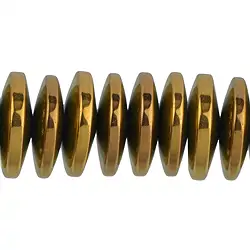 144210320225 Strand button, hematin gold (dyed), 03 x 12mm | wholesaler gems & healing stones