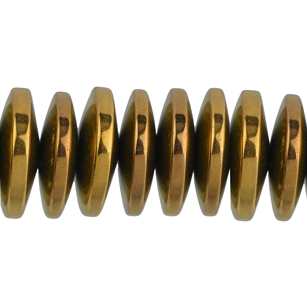 Botón de hebra, Oro hematínico (teñido), 03 x 12mm | Marco Schreier