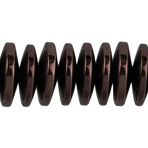 Rang de colliers Boutons, Hématine coffee (teintée), 03 x 12mm | Marco Schreier