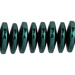144210320227 Strang Button, Hämatin blau-grün (gef.), 03 x 12mm | Marco Schreier