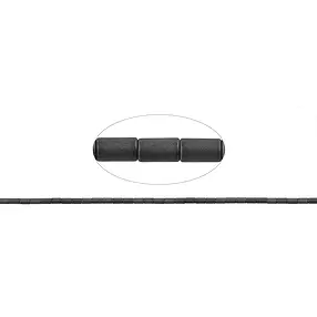 Strand cylinder, hematin matt, 05 x 03mm | wholesaler gems & healing stones