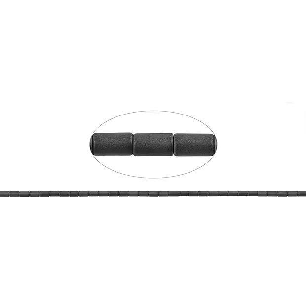 Strang Zylinder, Hämatin matt, 05 x 03mm | GH Edelsteine, Heilsteine & Schmuck