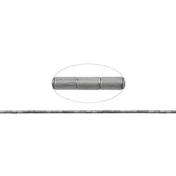 144210401411 Cilindro de filamento, hematina plata (teñida) mate, 05 x 03mm | Marco Schreier