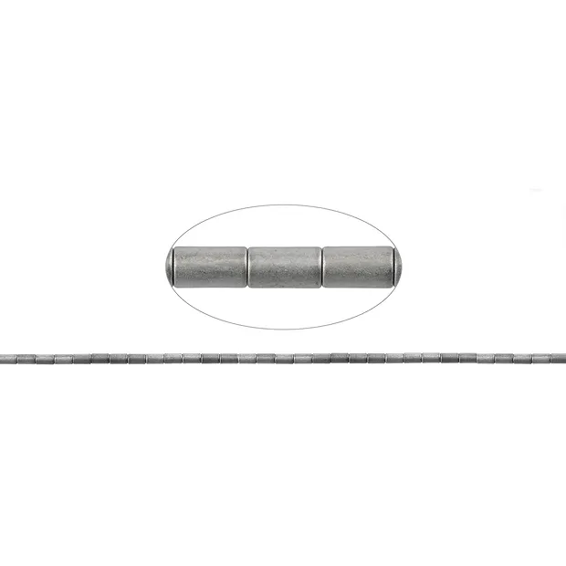 Cilindro de filamento, hematina plata (teñida) mate, 05 x 03mm | Marco Schreier