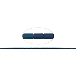 144210401412 Strand cylinder, hematin blue (dyed) matt, 05 x 03mm | Marco Schreier