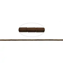 144210401414 Strand cylinder, hematin brown (dyed) matt, 05 x 03mm | Marco Schreier