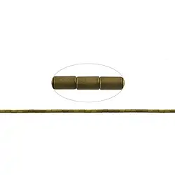 144210401415 Strang Zylinder, Hämatin gold (gef.) matt, 05 x 03mm (VE mit 3 Stück; Preis pro Stück) | Marco Schreier