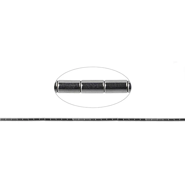 Strand cylinder, hematin silver (dyed), 05 x 03mm | Marco Schreier